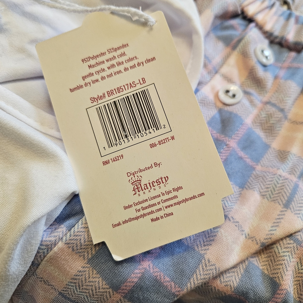 Britney Spears Graphic Pajama Set XL Celebrity Merch Y2K Tank Top Plaid ws56 - Picture 8 of 8